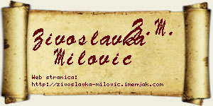 Živoslavka Milović vizit kartica